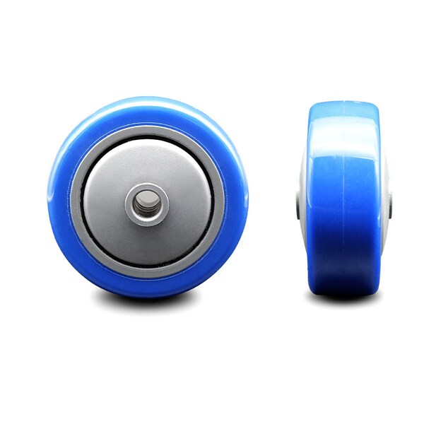SCC - 3" Blue Poly on Polyolefin Wheel Only - 3/8" Bore - 300 lbs Capacity